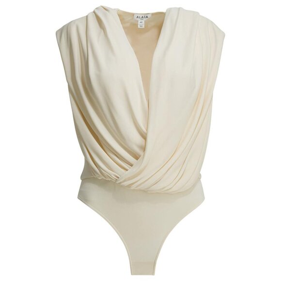 Alaïa Tops - Alaïa Draped Bodysuit With Hood Tag Size 36 Women